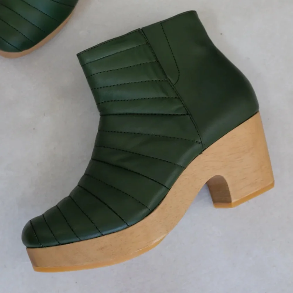 Beklina Ribbed Boot Clog Biophilia - Picture 4 of 11